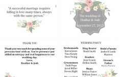 Free Wedding Program Templates You Can Customize - Free Printable Wedding Programs