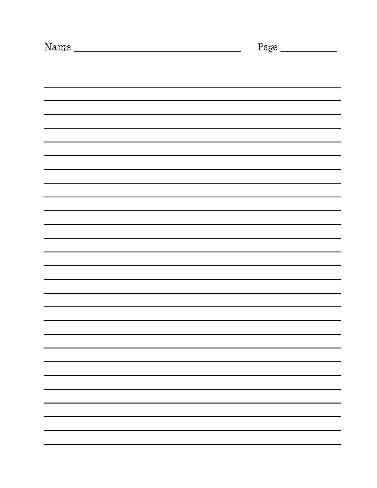 Free Writing Paper Doc Printable Writing Paper Border Writing - Elementary Lined Paper Printable Free