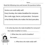 Freeeducation/worksheets For Second Grade |  Comprehension   Free Printable Reading Passages For 3Rd Grade