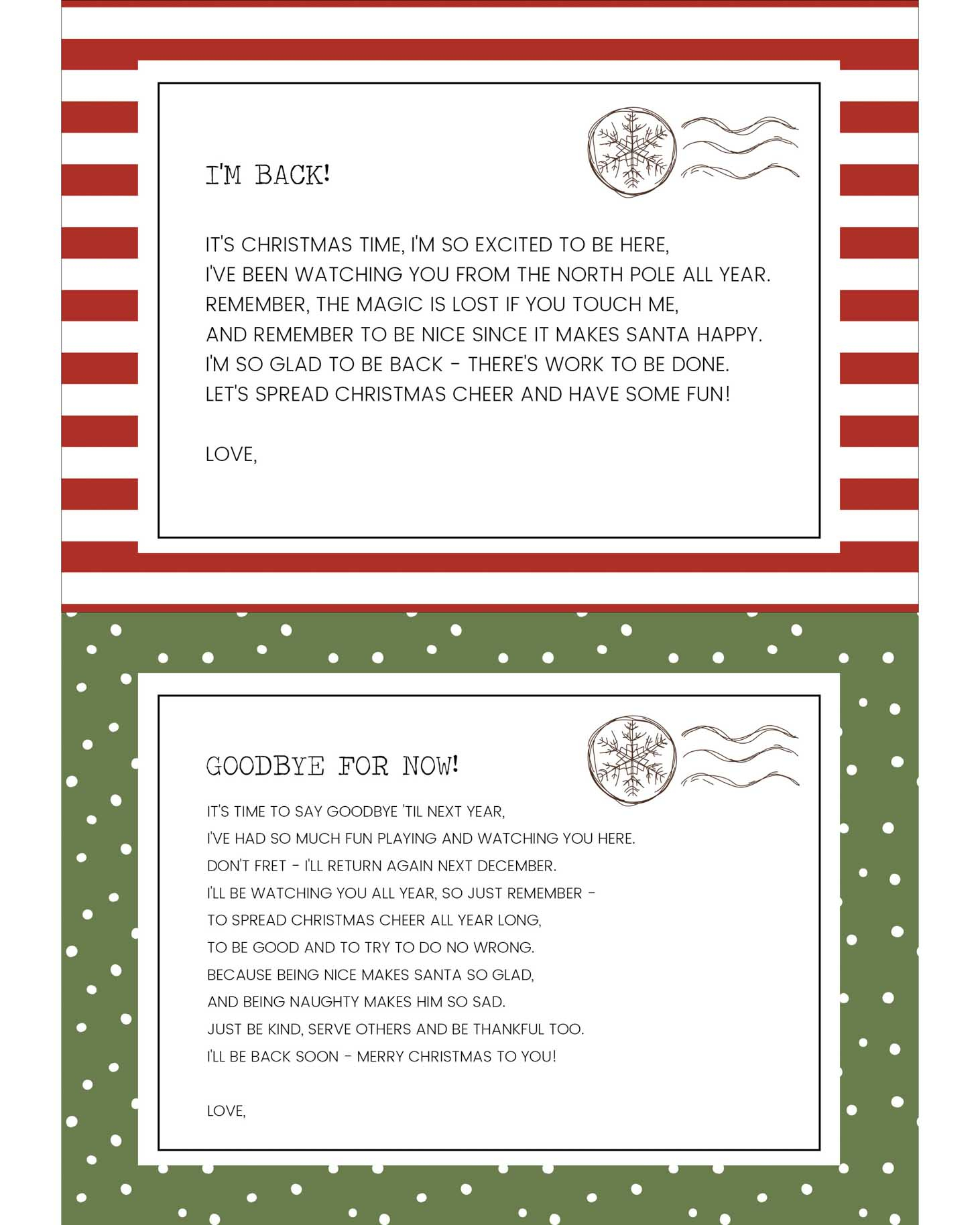 Funny Elf On The Shelf Ideas + Free Printables | Lil&amp;#039; Luna - Elf On The Shelf Goodbye Letter Free Printable