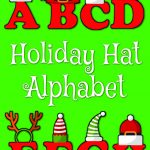 Funny Holiday Hat Christmas Alphabet Letters To Print   Free   Free Printable Christmas Alphabet