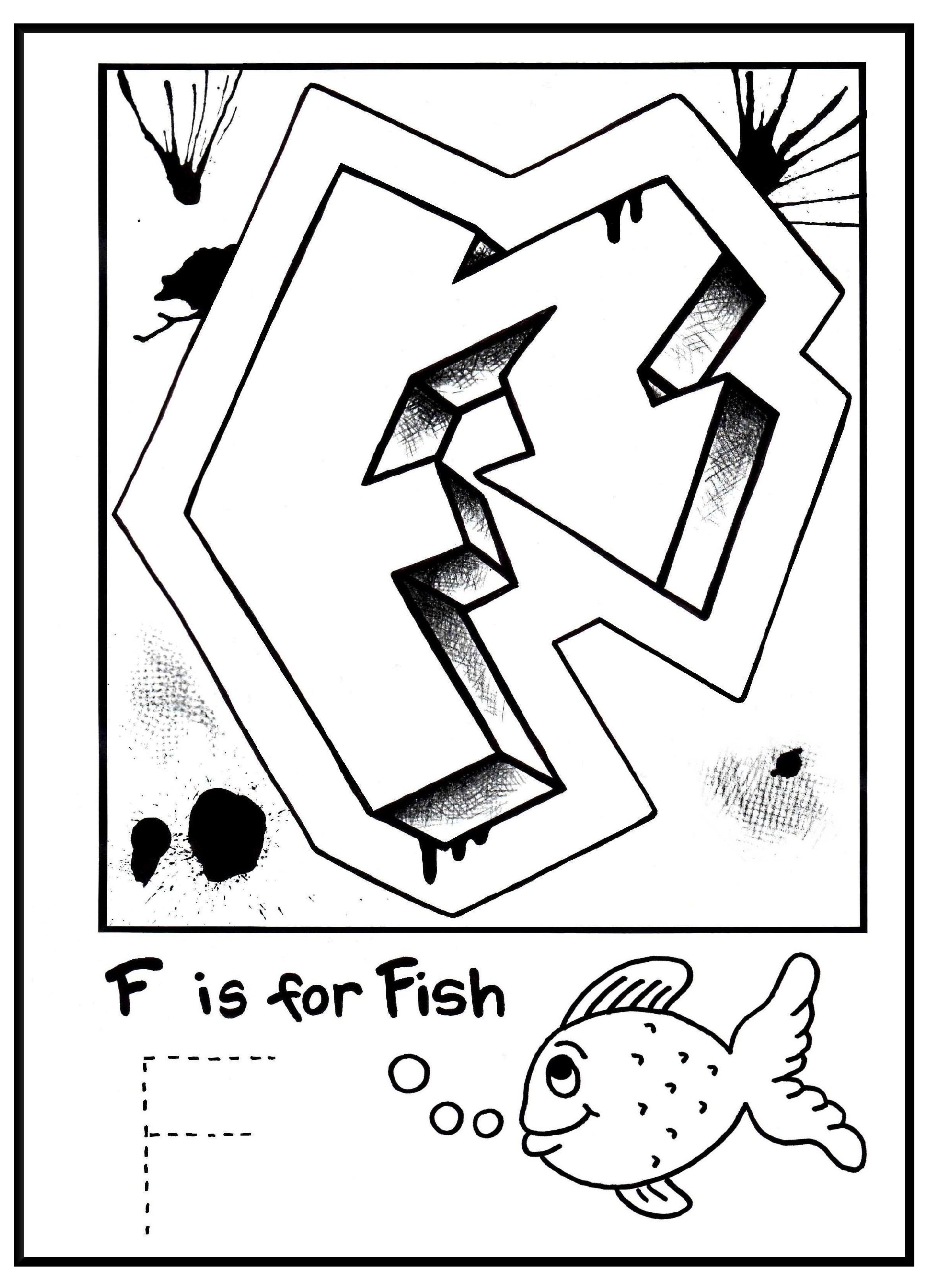 G Is For Graffiti: Alphabet Coloring Book- Free Coloring Page - Free Printable Graffiti Letters Az