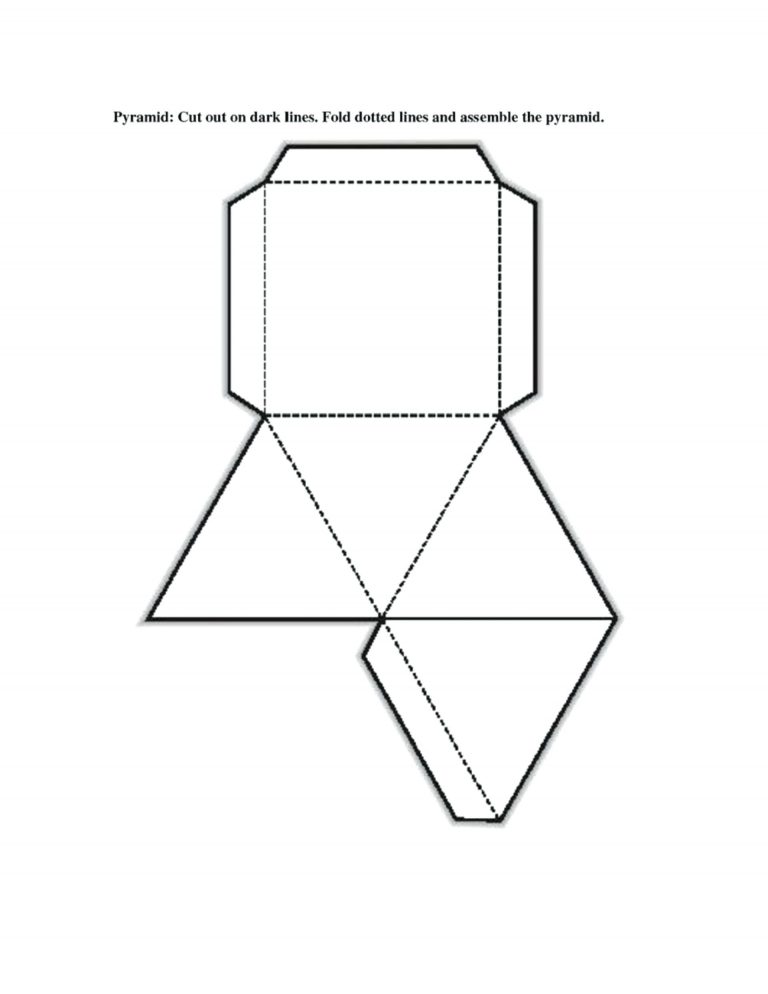 Geometric Net Printables Free Printable Shape Nets Template Intended