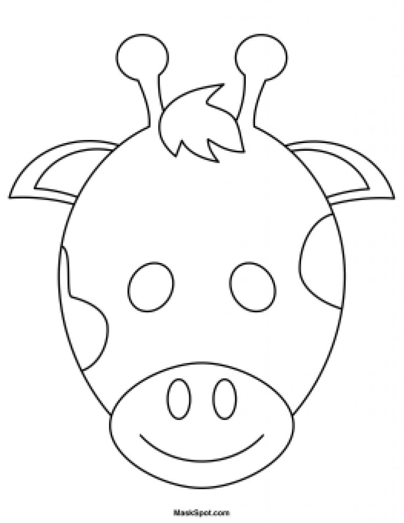 Giraffe Mask Template Printable Free | Free Printable - Giraffe Mask ...