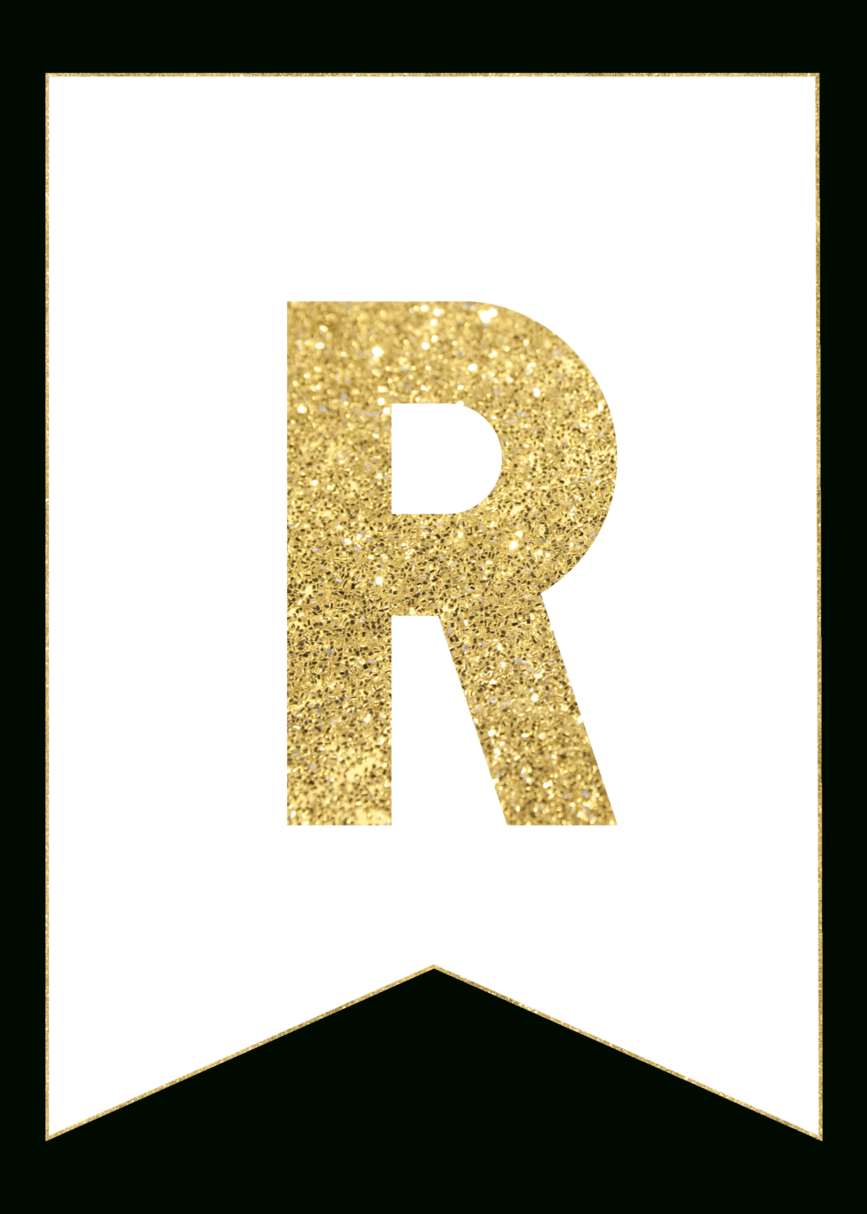 Gold Free Printable Banner Letters | Rolas Party | Free Printable - Free Printable Banner Letters