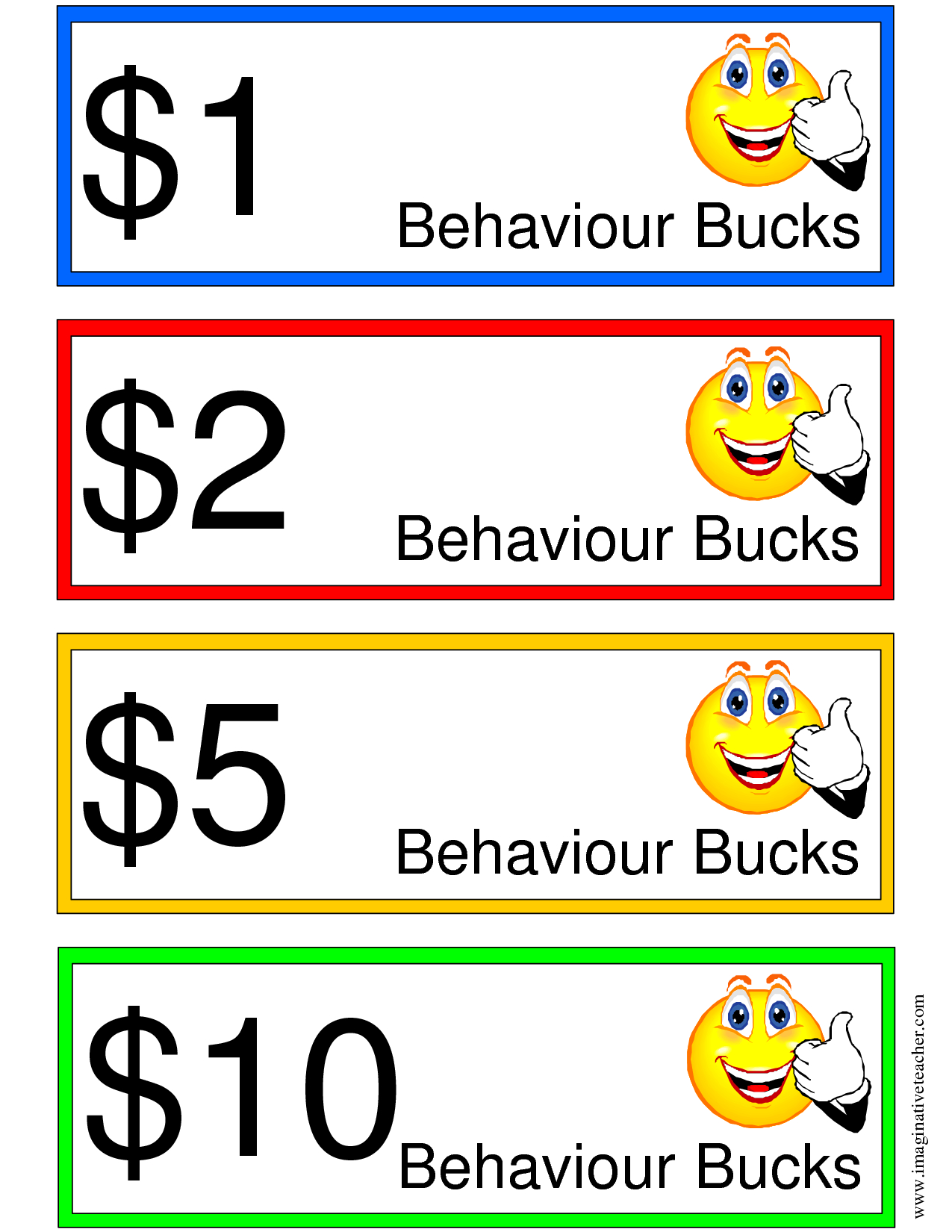 Bucks Chore Chart