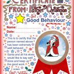 Good Behaviour Certificate From Father Christmas | Christmas   Good Behaviour Certificates Free Printable