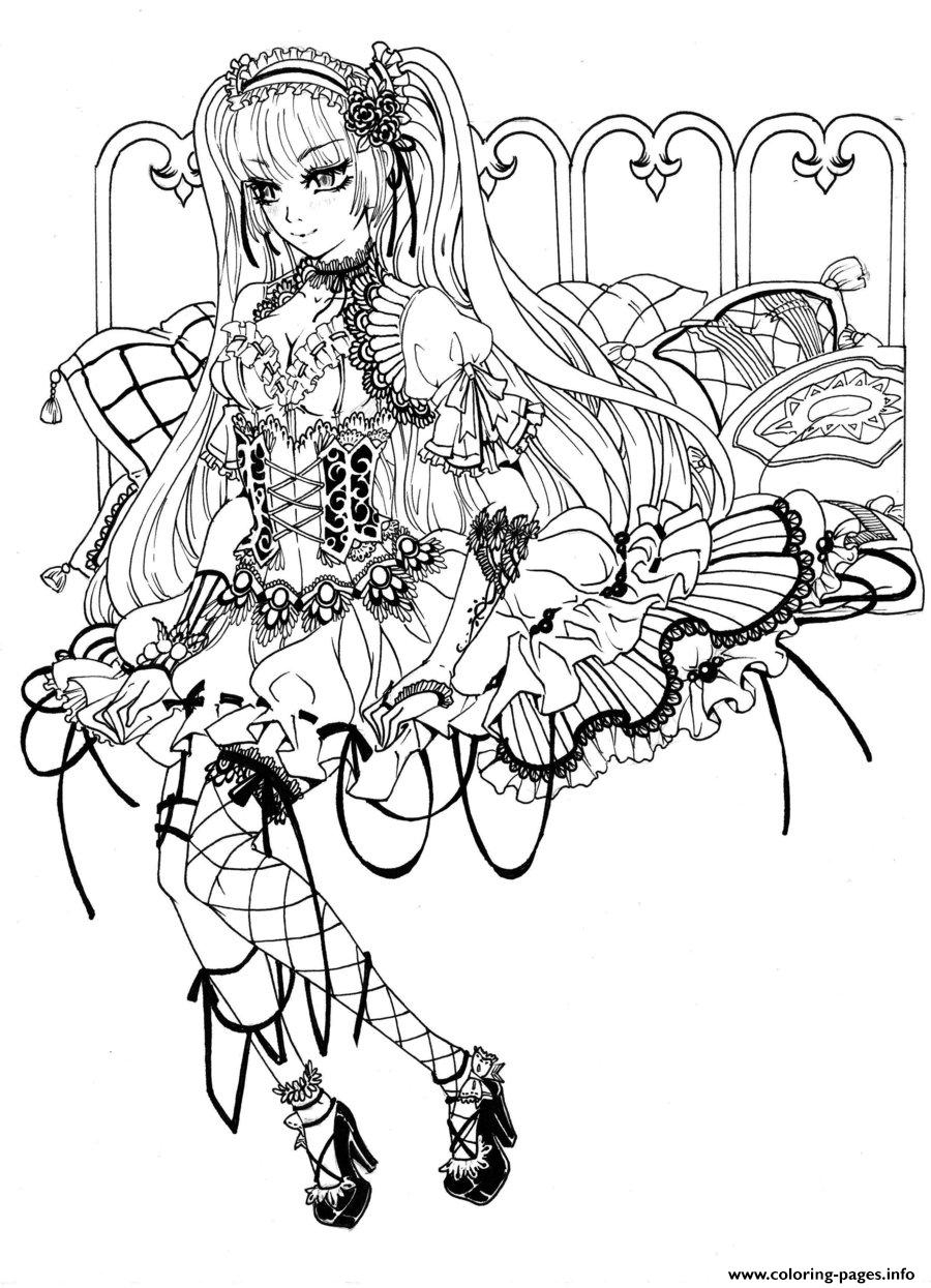 Gothic Fairy Coloring Pages Printable - Free Printable Coloring Pages For Adults Dark Fairies