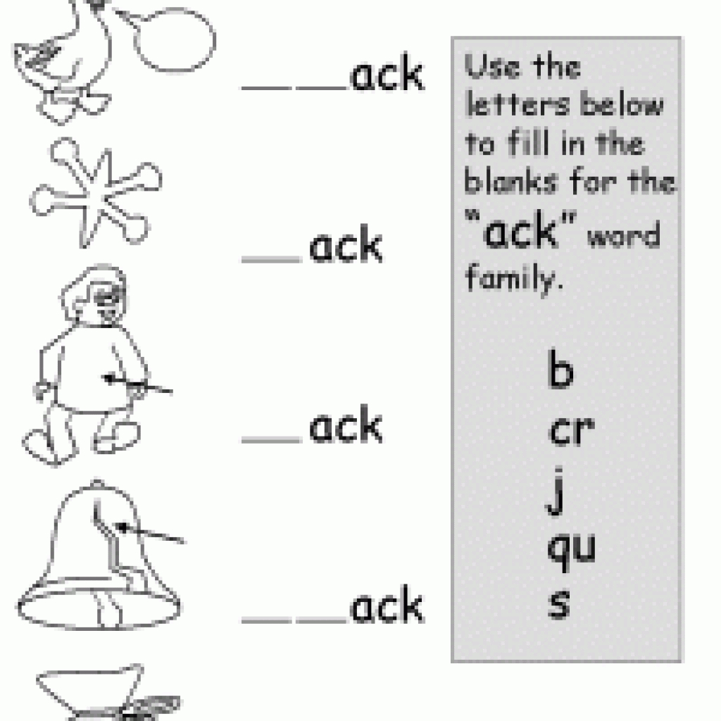 Grade 1 Math- &amp;quot;ack&amp;quot; Phonics For Free Printable Grade 1 Phonics - Free Printable Grade 1 Phonics Worksheets