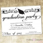 Graduate Invites, Glamorous Grad Party Invites To Design Party   Free Printable Graduation Dinner Invitations