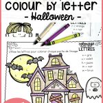 Gratuit! Free French Fall/halloween Colourletter Sheets | France   Free Printable French Halloween Worksheets