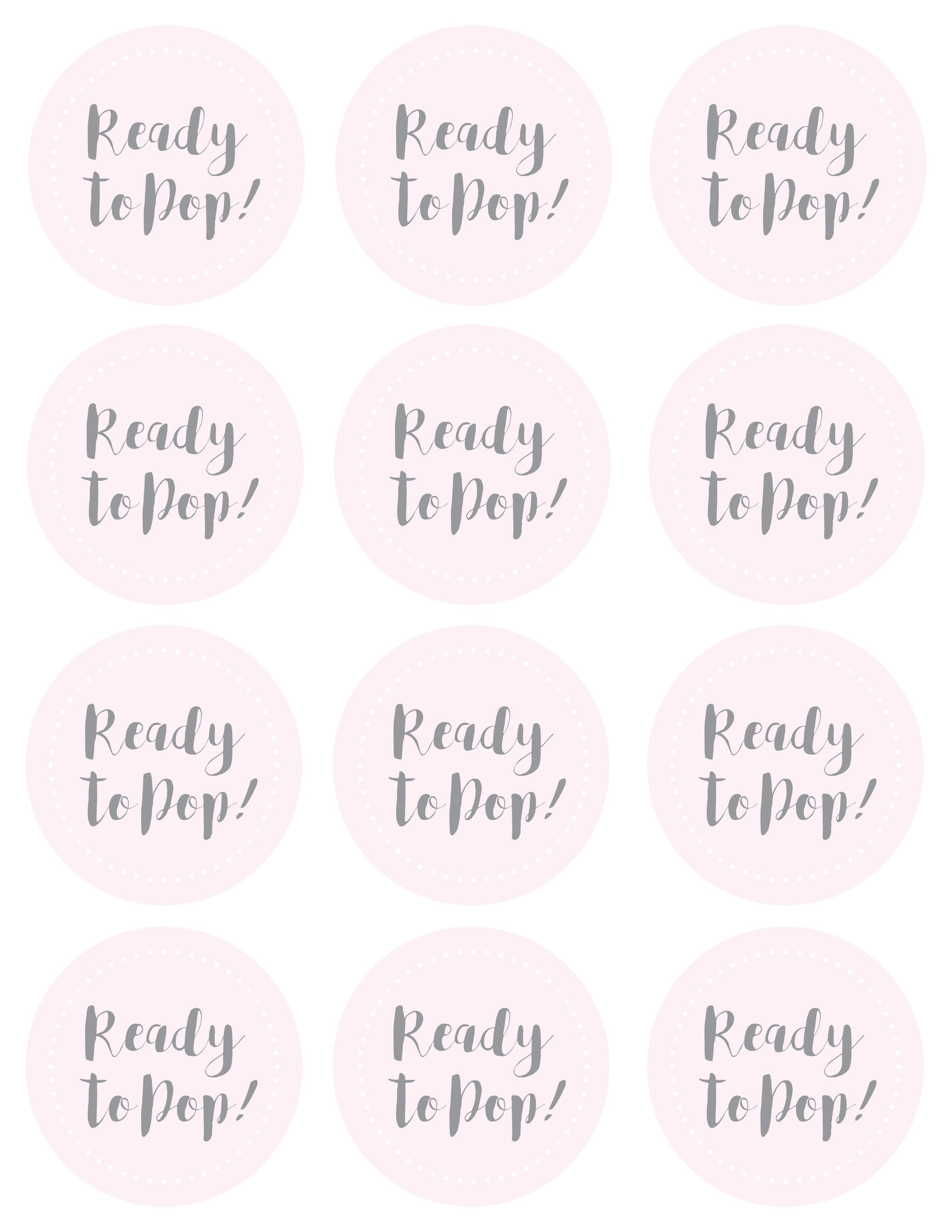 Great Ready To Pop Template Images Gallery. Baby Shower Label - Ready To Pop Free Printable