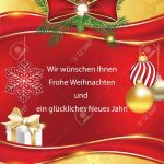 Greeting Card For The Year With Text In German Language: We Wish   Free Printable German Christmas Cards