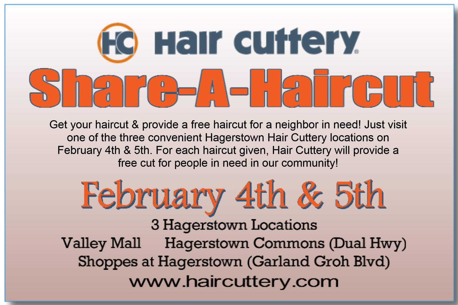 Hair Cuttery | The Hope Center Of Hagerstown - Free Printable Hair Cuttery Coupons