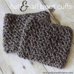 Half & Half Boot Cuffs   Crochet Pattern   Rescued Paw Designs Crochet   Free Printable Crochet Patterns For Boot Cuffs