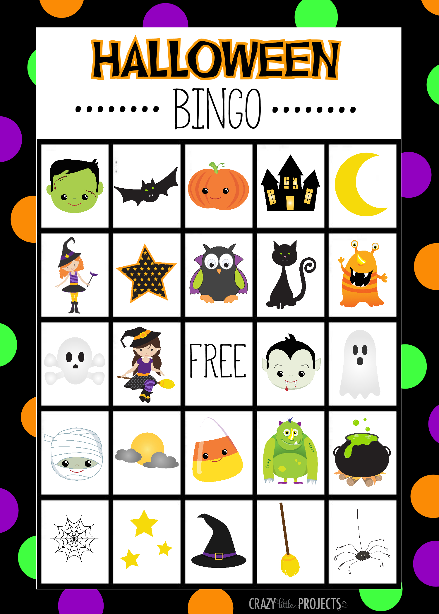 Halloween Bingo - Cute Free Printable Game | Halloween | Pinterest - Free Printable Halloween Bingo Cards