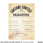 Halloween Costume Contest Official Ballot Card | Zazzle   Best Costume Certificate Printable Free