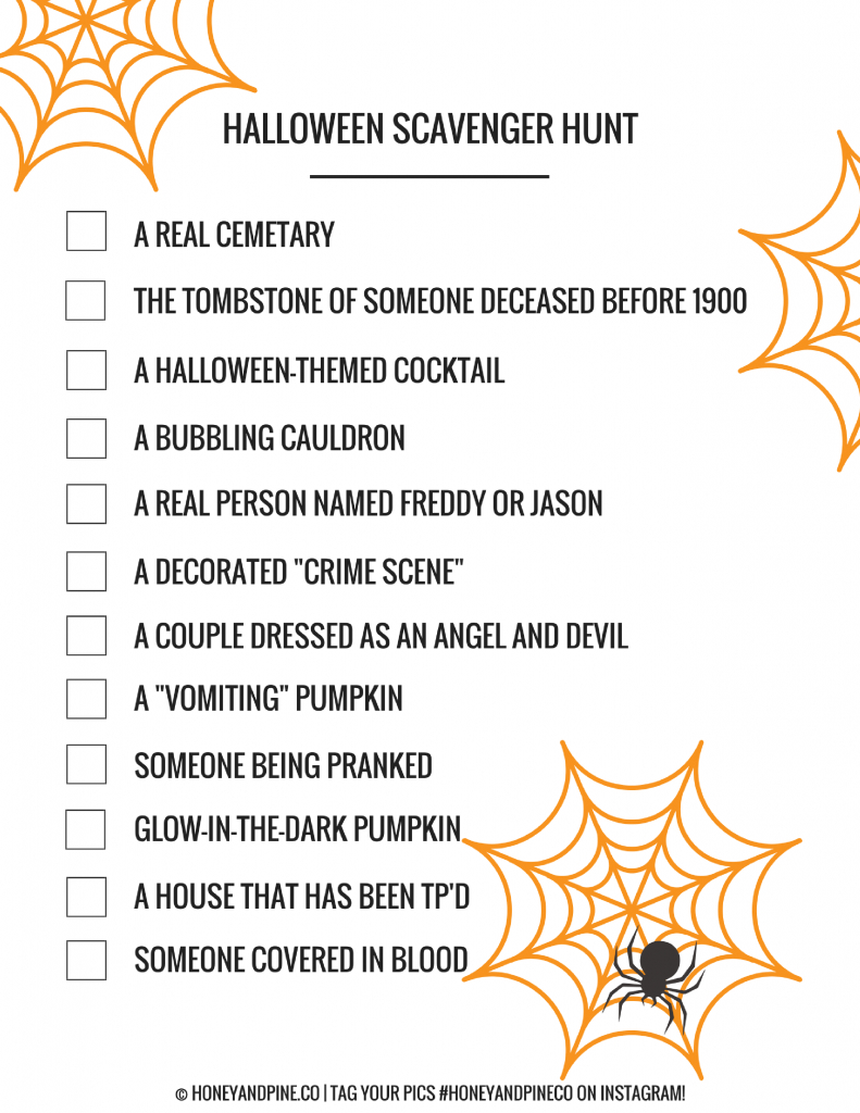 Halloween Games: Printable Scavenger Hunts | **awesome Home - Free Printable Halloween Games For Kids