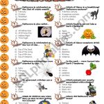 Halloween Quiz   Esl Worksheetjayce   Free Printable Halloween Quiz