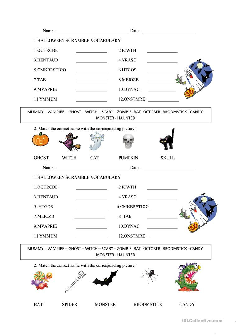 Halloween Word Scramble Worksheet - Free Esl Printable Worksheets - Free Printable Word Scramble Worksheets