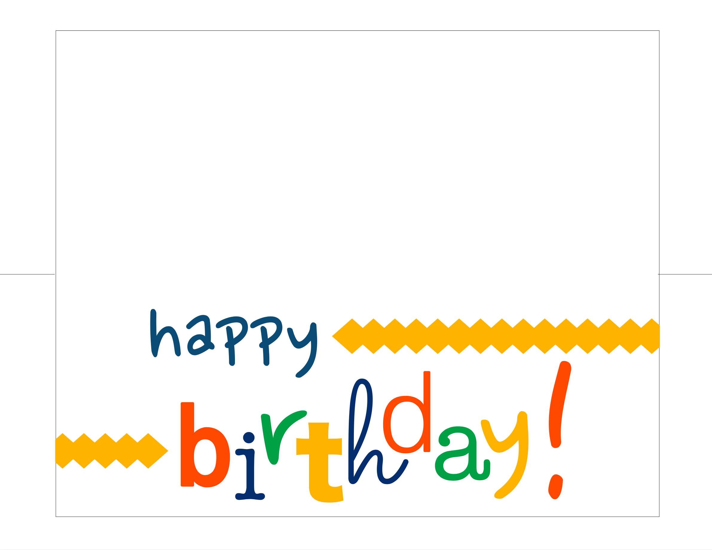 Happy Birthday Card Free Printable - - Happy Birthday Free Printable