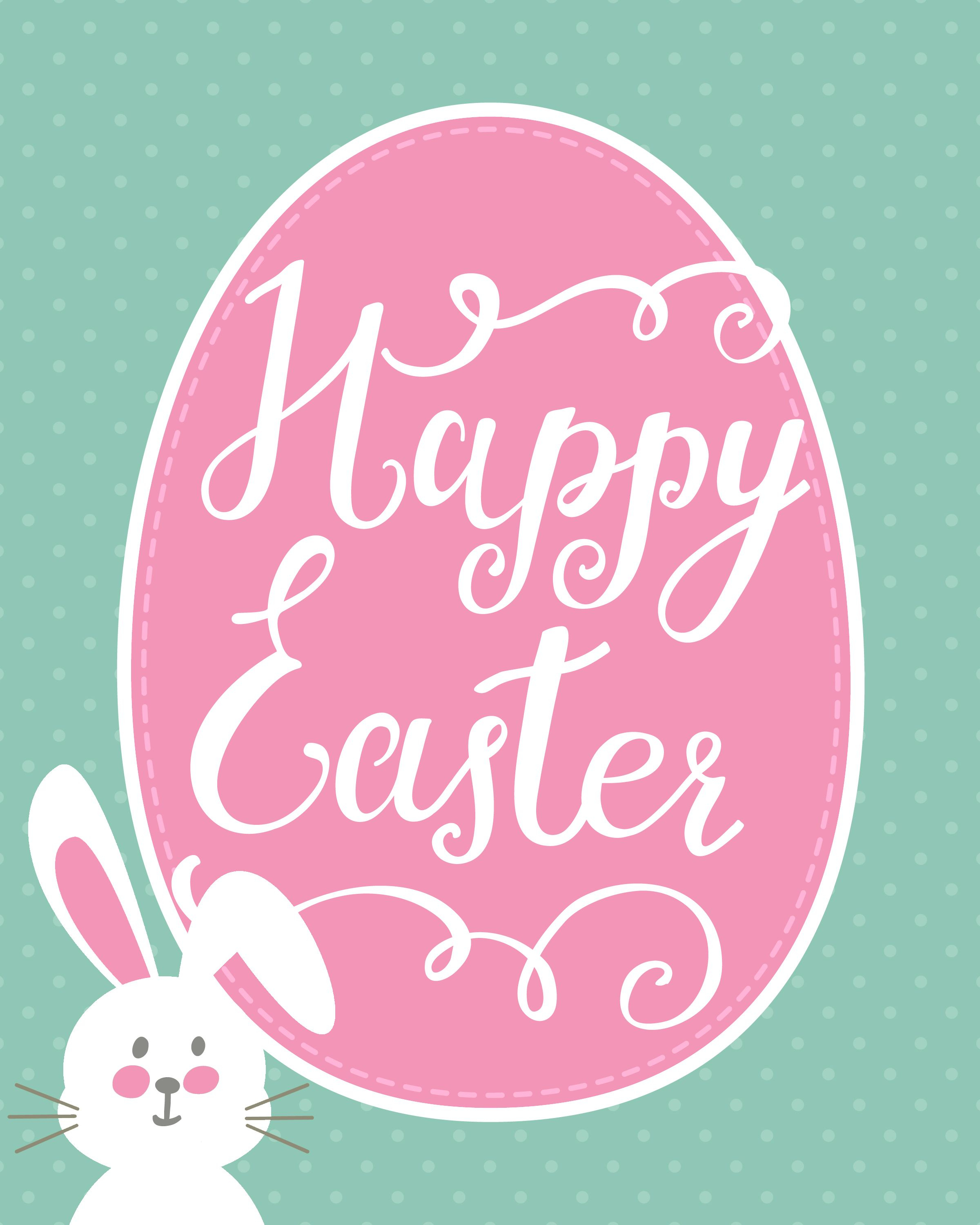 Happy Easter Bunny Printable + Easter Printable Blog Hop | Holidays - Printable Easter Greeting Cards Free