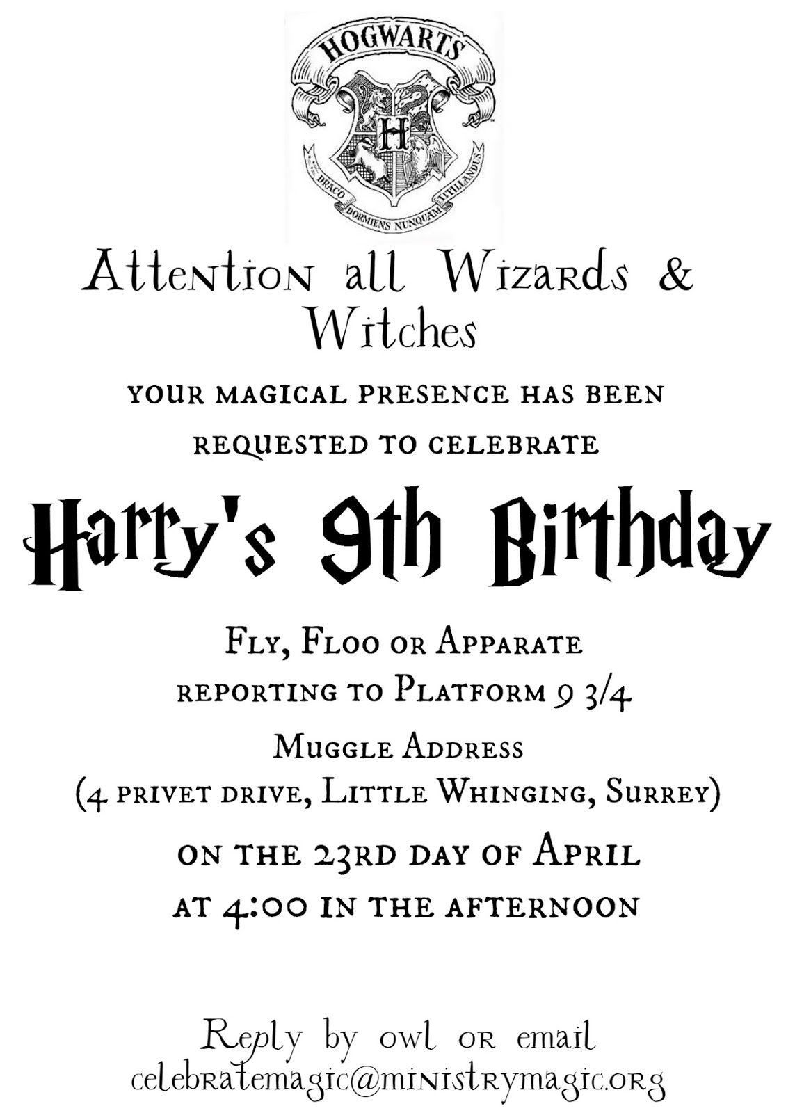 Harry Bpotter Binvite Mockblog Trend Free Harry Potter Invitation - Harry Potter Birthday Invitations Free Printable
