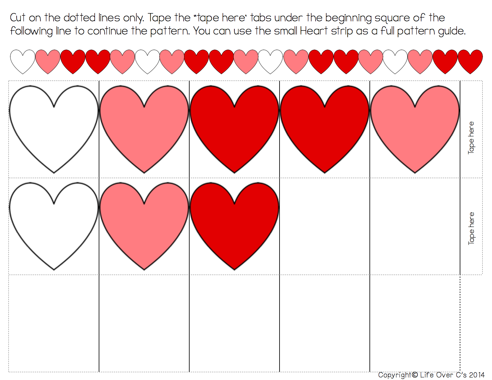 Heart Pattern Free Printable For Valentine&amp;#039;s Day | Holidays - Free Printable Valentine Heart Patterns