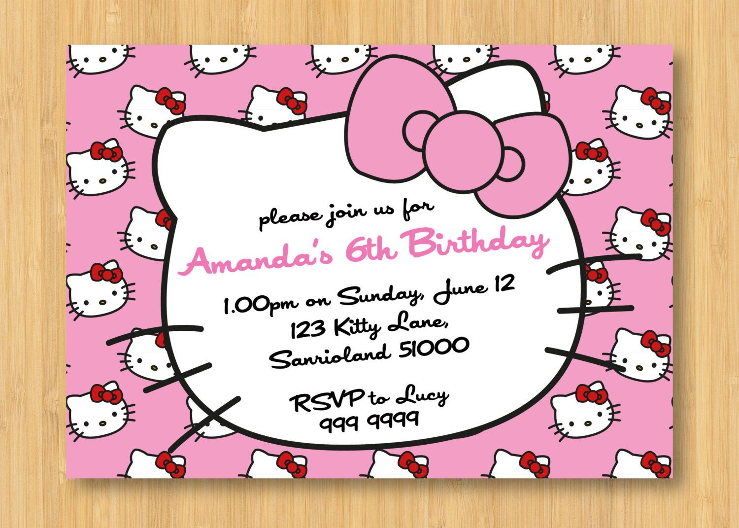 Hello Kitty Birthday Invitations Printable Free – Invitation - Hello Kitty Birthday Card Printable Free