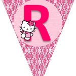 Hello Kitty Free Printable Bunting. Banderines De Hello Kitty   Free Printable Hello Kitty Alphabet Letters