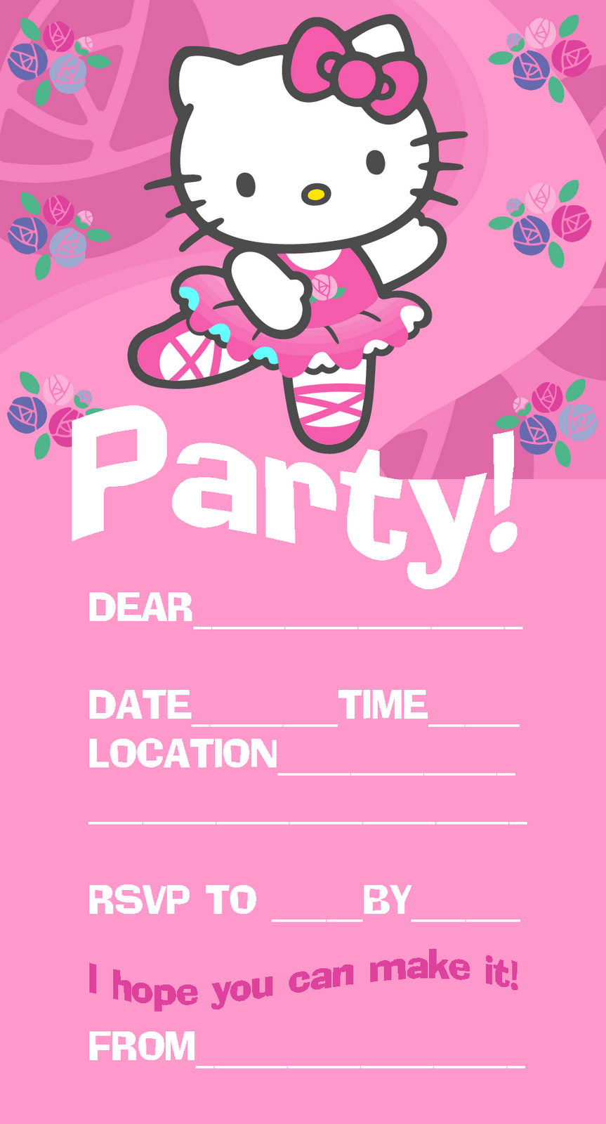 Hello Kitty Printable Invitations | Hello Kitty In 2019 | Pinterest - Hello Kitty Birthday Card Printable Free