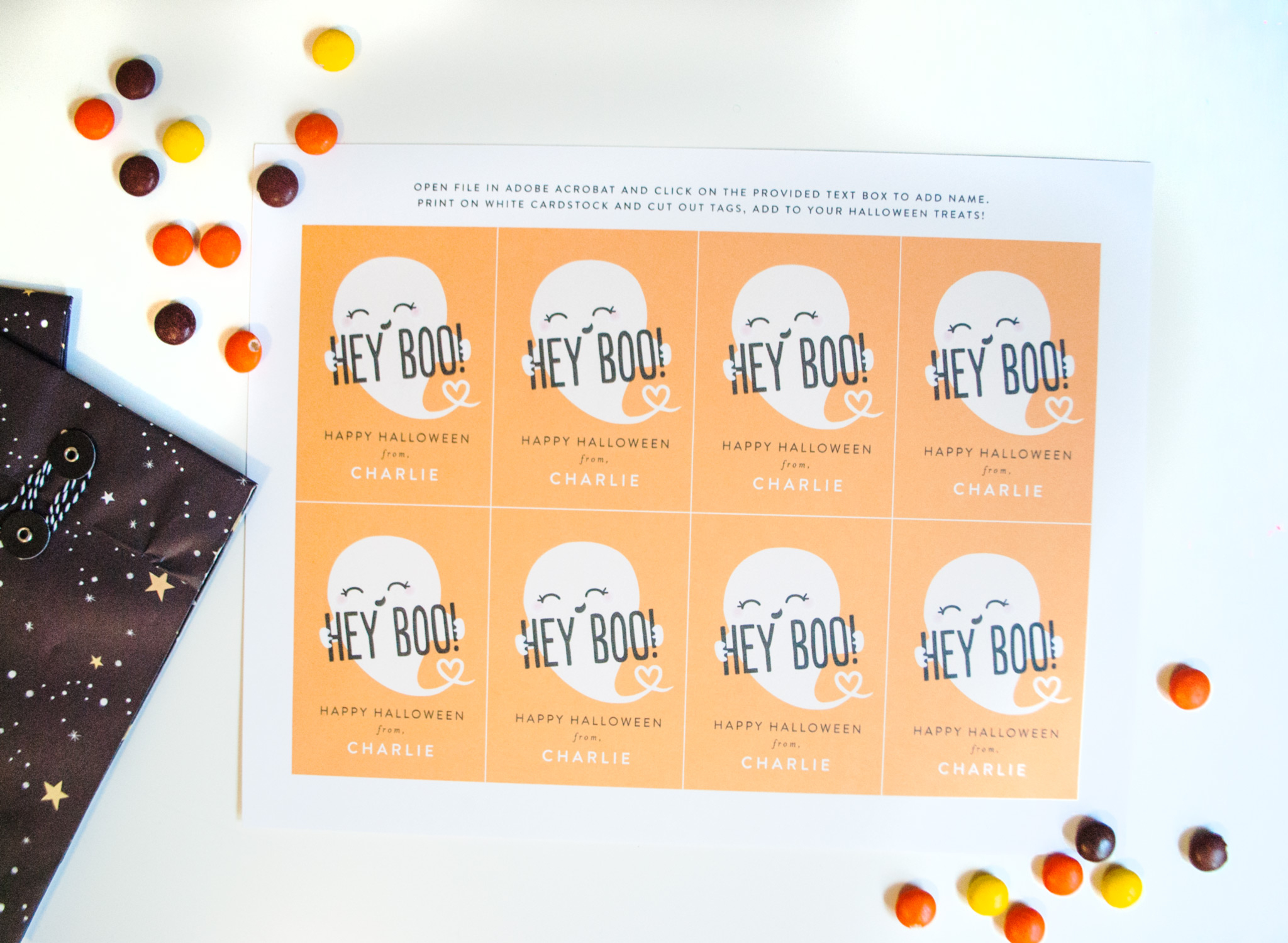 Hey, Boo! Get Your Free Printable Halloween Treat Tags Here - Free Printable Halloween Tags