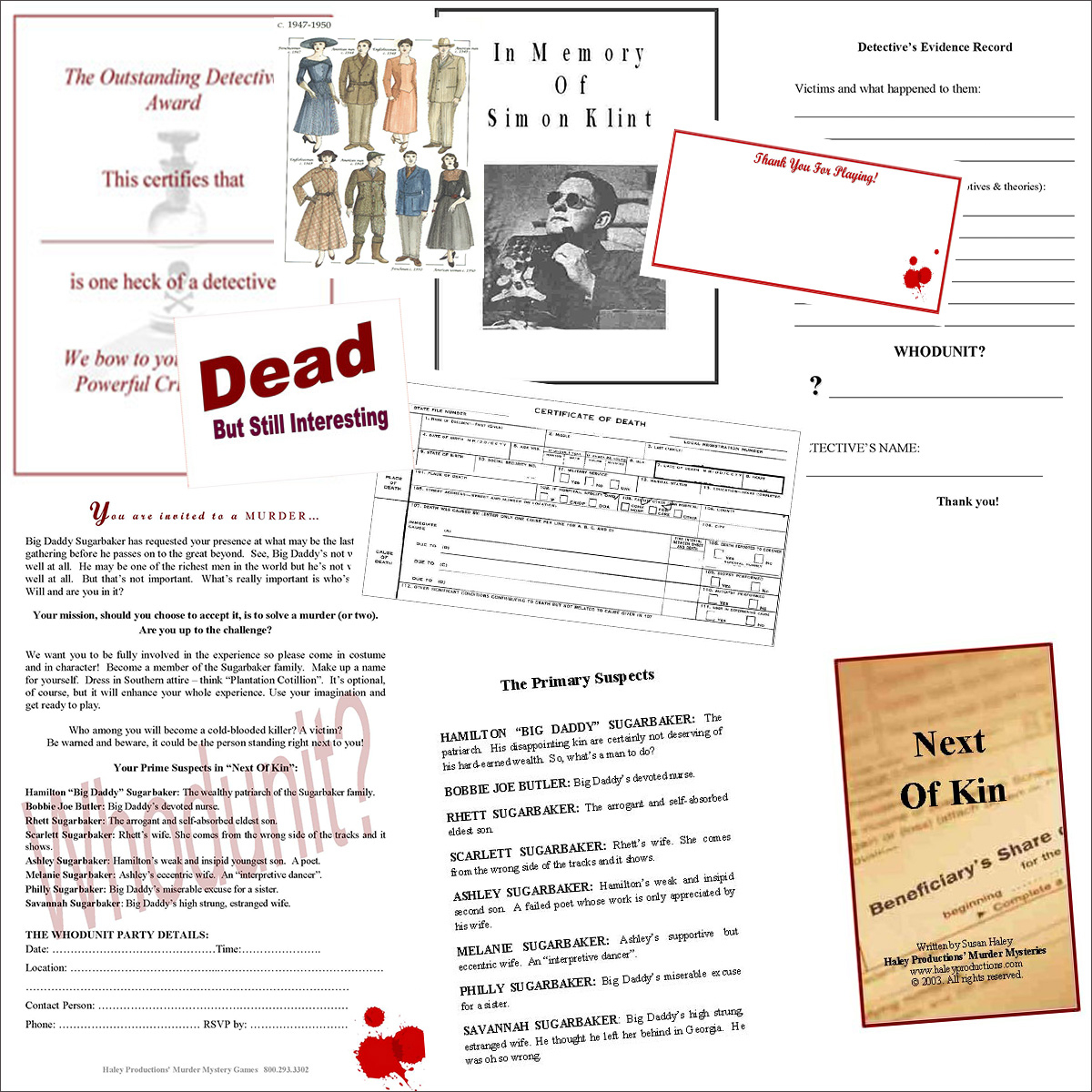 Host A Large Group Murder Mystery Party/fun Team Bonding Games - Free Printable Detective Games