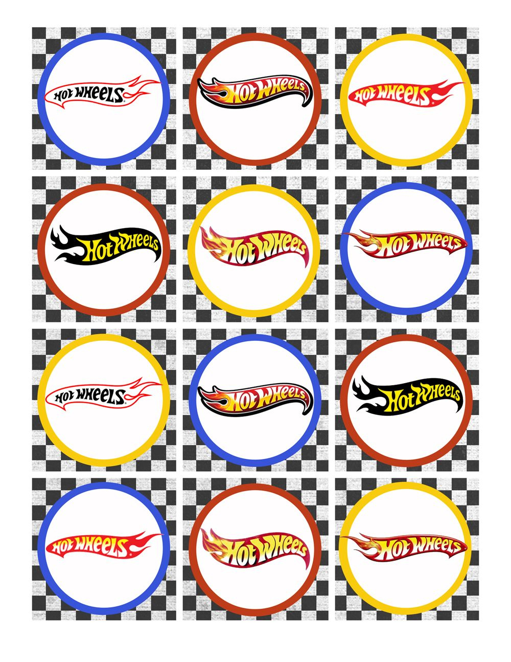 Hot Wheels Birthday Party Pack Free Printables | Party Time | Hot - Free Printable Party Circles