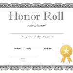 How To Craft A Professional Looking Honor Roll Certificate Template   Free Printable Honor Roll Certificates Kids