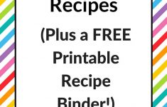 How To Organize Recipes (Plus A Free Printable Recipe Binder - Free Printable Cookbooks Pdf
