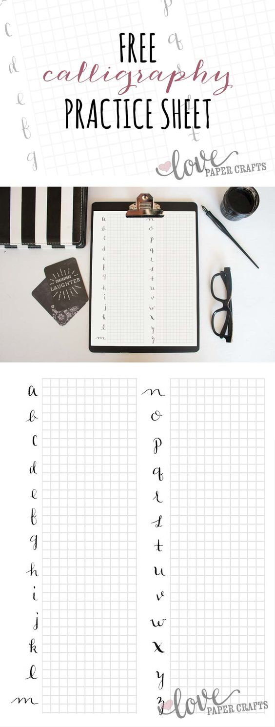 How To Perfect Your Skills With Calligraphy Practice Sheets - Heart - Modern Calligraphy Practice Sheets Printable Free