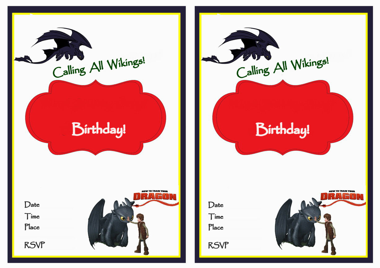 How To Train Your Dragon Birthday Invitations | Birthday Printable - How To Train Your Dragon Birthday Invitations Printable Free