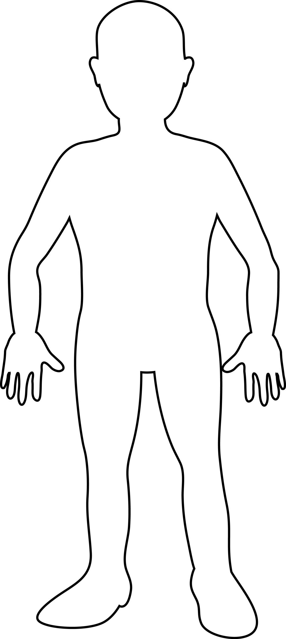 Free Printable Human Body Template