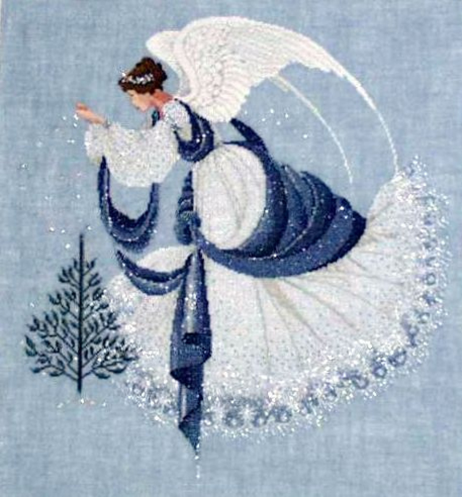 Ice Angel Cross Stitch | This Was A Difficult Piece To Compl - Free Printable Cross Stitch Patterns Angels