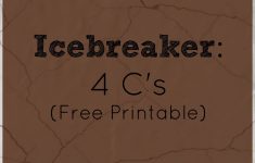 Icebreaker: 4 C's (Free Printable | Women's Ministry | Pinterest - Free Printable Women&amp;#039;s Party Games