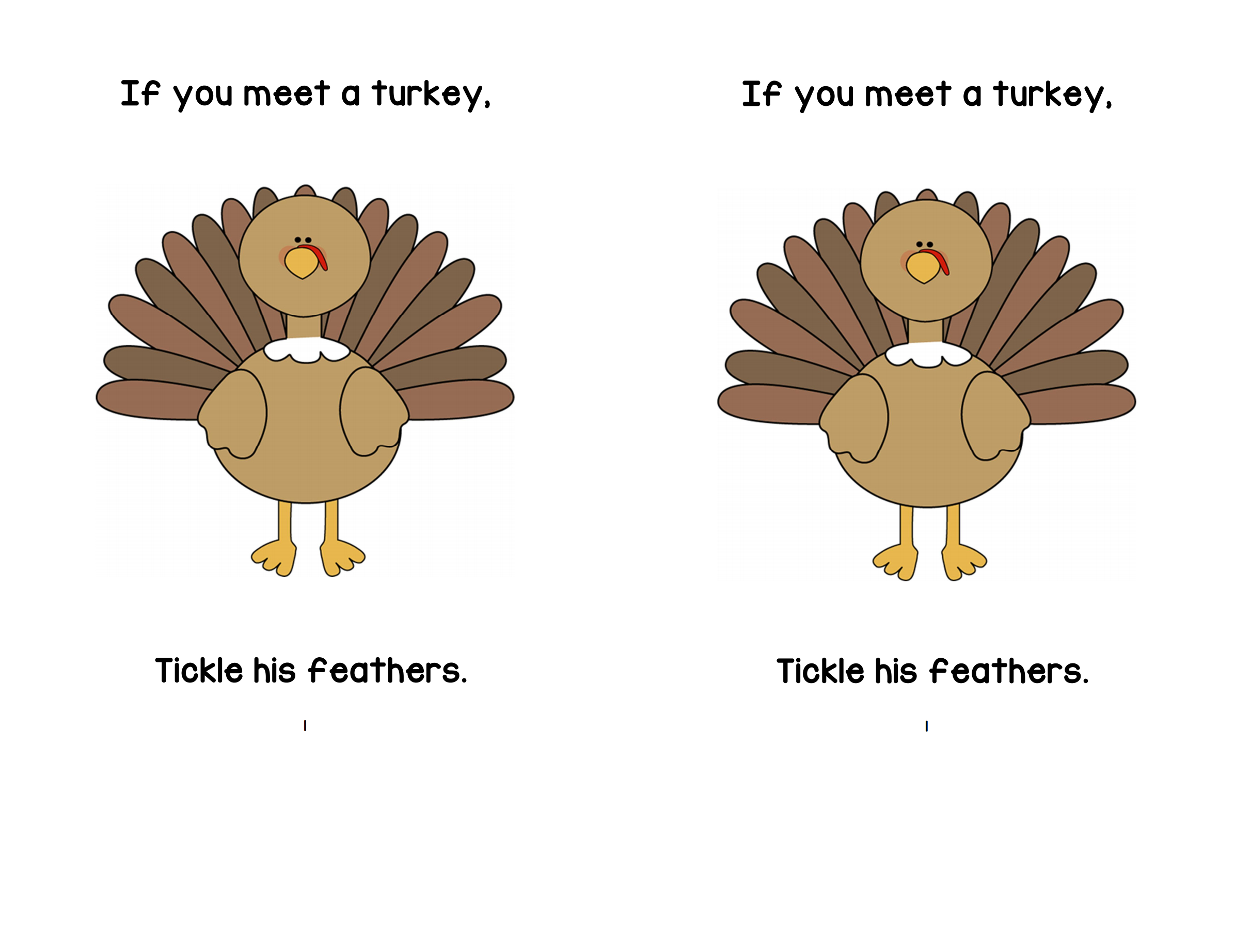If You Meet A Turkey Printable Book | A To Z Teacher Stuff Printable - Thanksgiving Printable Books Free