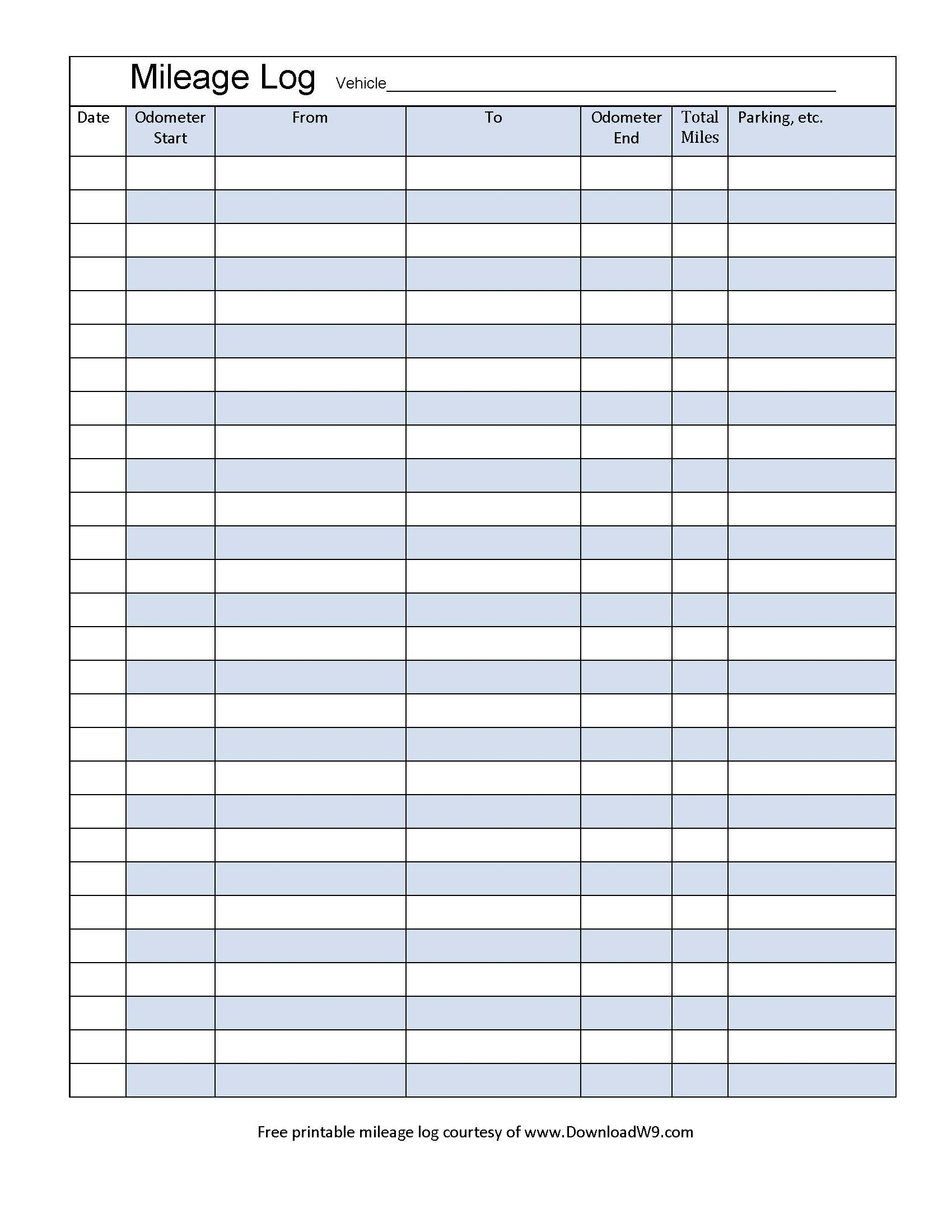 Image Result For Mileage Log | Business Info | Pinterest | Expense - Free Printable Mileage Log