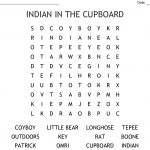 Indian In The Cupboard Word Search – Wordmint – Indian In The Cupboard Free Printable Worksheets
