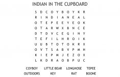 Indian In The Cupboard Word Search – Wordmint – Indian In The Cupboard Free Printable Worksheets