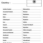 Indian States And Their Capitals   English Worksheets For Kids | Mocomi   Free Printable States And Capitals Worksheets