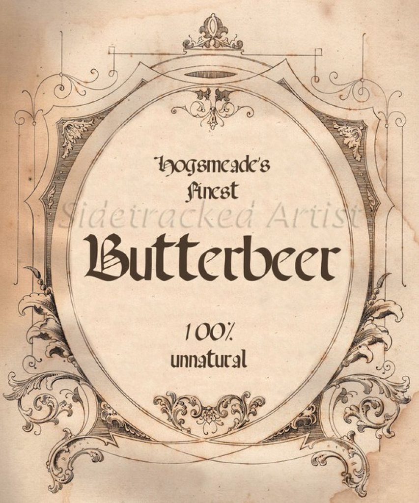 Ingested Read: Hogsmeade Butterbeer Tarts (For &amp;#039;harry Potter - Free Printable Butterbeer Labels