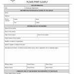 Injury Incident Report Form Template Printable Survey Template Free   Free Printable Incident Report Form