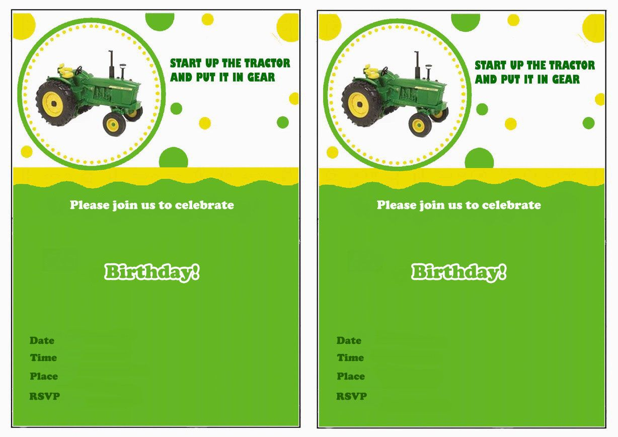 John Deere Free Printable Birthday Party Invitations | Birthday - Free Printable John Deere Baby Shower Invitations