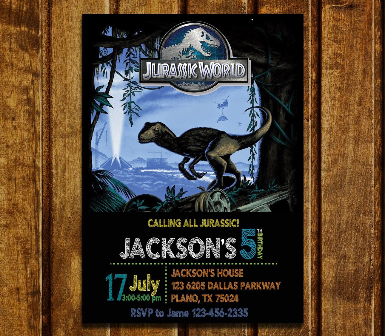 Jurassic World Birthday Invitations, Jurassic Park Invitations - Free Printable Jurassic Park Invitations